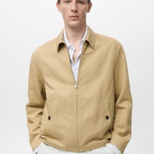 Zipper linen jacket