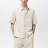 Linen-cotton blend shirt