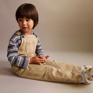 Long denim dungarees