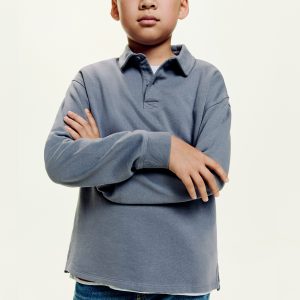 Polo-neck sweatshirt