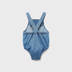 Denim cotton romper