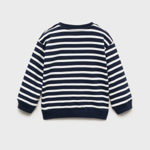 Striped cotton-blend sweatshirt