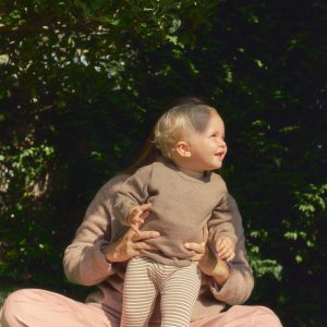 Stripped cotton leggings