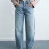 High-waisted barrel jeans