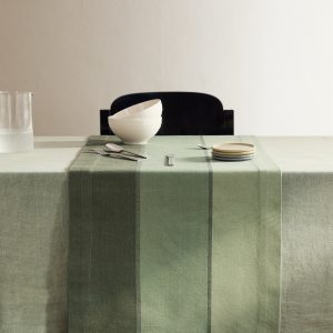 Cotton striped table runner in various colors