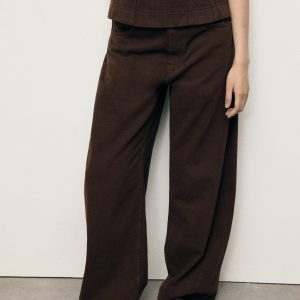 Mid-rise barrel jeans