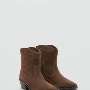 Suede leather ankle boots