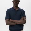 Cotton knitted polo shirt