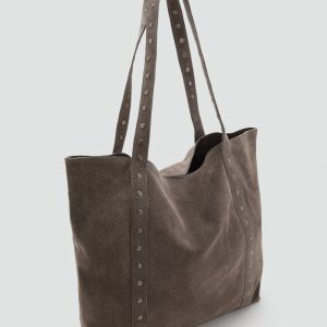 Suede tote bag