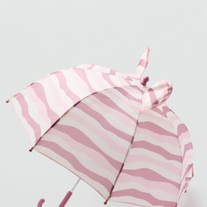 Striped umbrella with ears