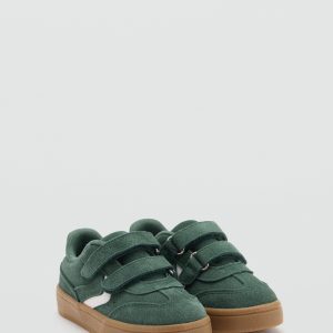 Leather mixed sneakers