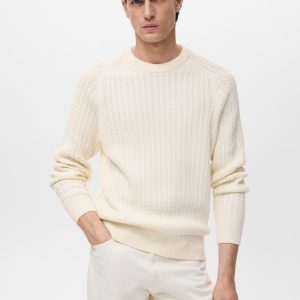 100% cotton braided sweater