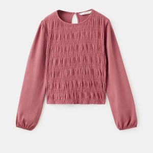 Long-sleeved t-shirt with ruffles