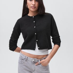 Knitted button cardigan