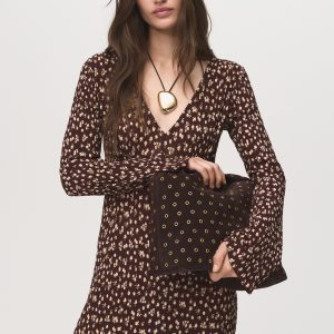 Printed V-neck dress