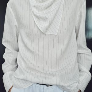 Striped blouse with handkerchief