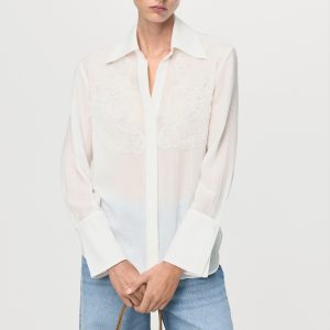 Lyocell shirt with patches