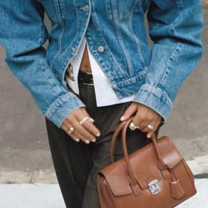 Small city handbag with flap