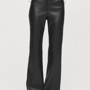 Faux-effect flared trousers