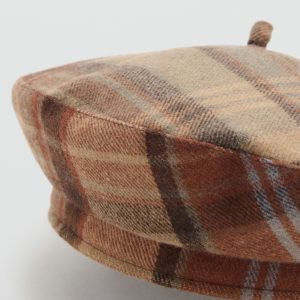 Checked beret