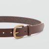Studded faux-leather belt