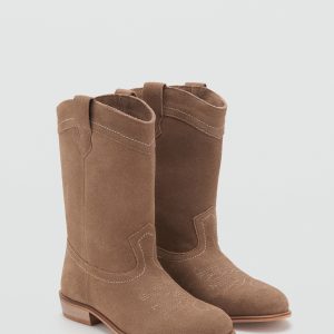 Suede leather boots