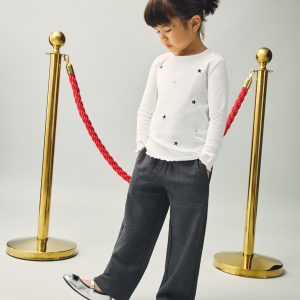 Straight knitted pants