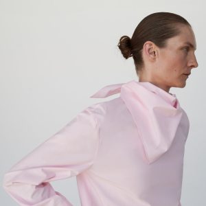 Poplin blouse with handkerchief