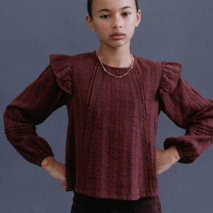 Blouse with pleat detail
