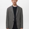 Slim fit microstructure blazer