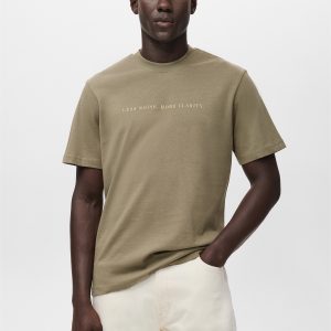 100% cotton t-shirt text