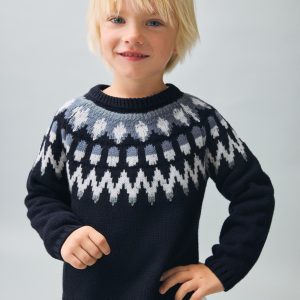Jacquard knitted sweater