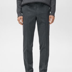 Slim-fit flannel pants