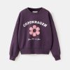 Printed embroidered sweatshirt