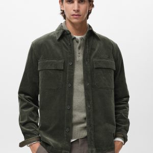 Corduroy overshirt with pockets