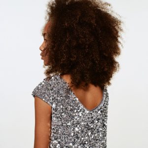 Short dress with sequins