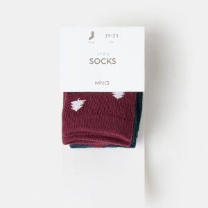 2 pack Christmas printed socks