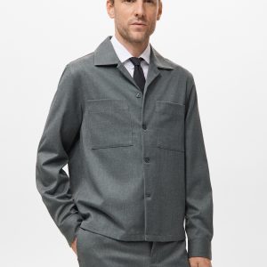 Fluid overshirt with pockets