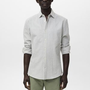 Regular-fit stripe-textured shirt