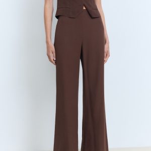 Straight-fit suit pants