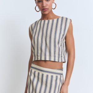 Striped linen top
