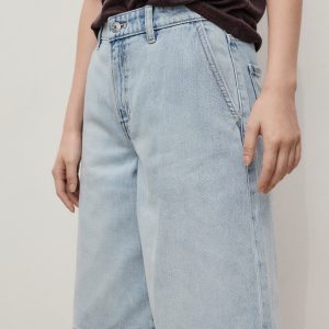 Straight-fit mid-rise denim jorts