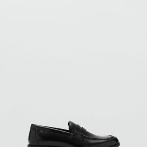 Nappa leather-effect moccasins