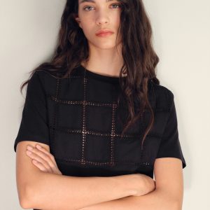 Embroidered detail T-shirt