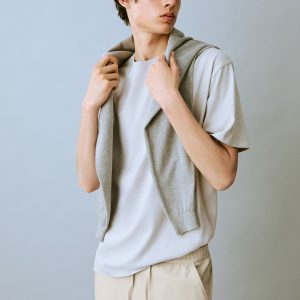 Cotton linen-blend trousers