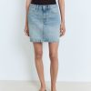 Short denim skirt