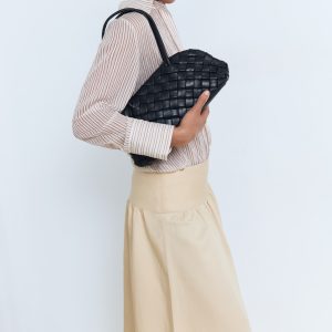 Midi-skirt with frayed ends