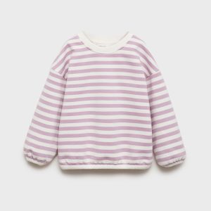 Striped cotton-blend sweatshirt
