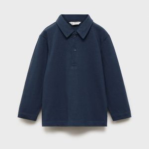 Plain cotton polo shirt