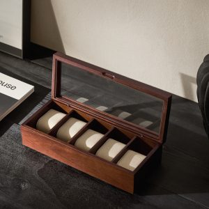 Wooden jewelry box for watches